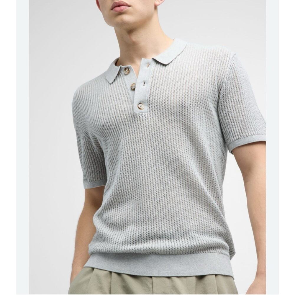 Rails Nathan Polo Shirt Peterson Gray Men's Sz L $148 Retail EUC